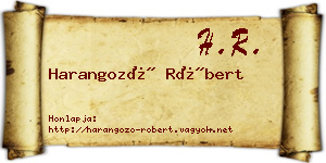Harangozó Róbert névjegykártya