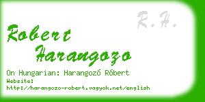 robert harangozo business card
